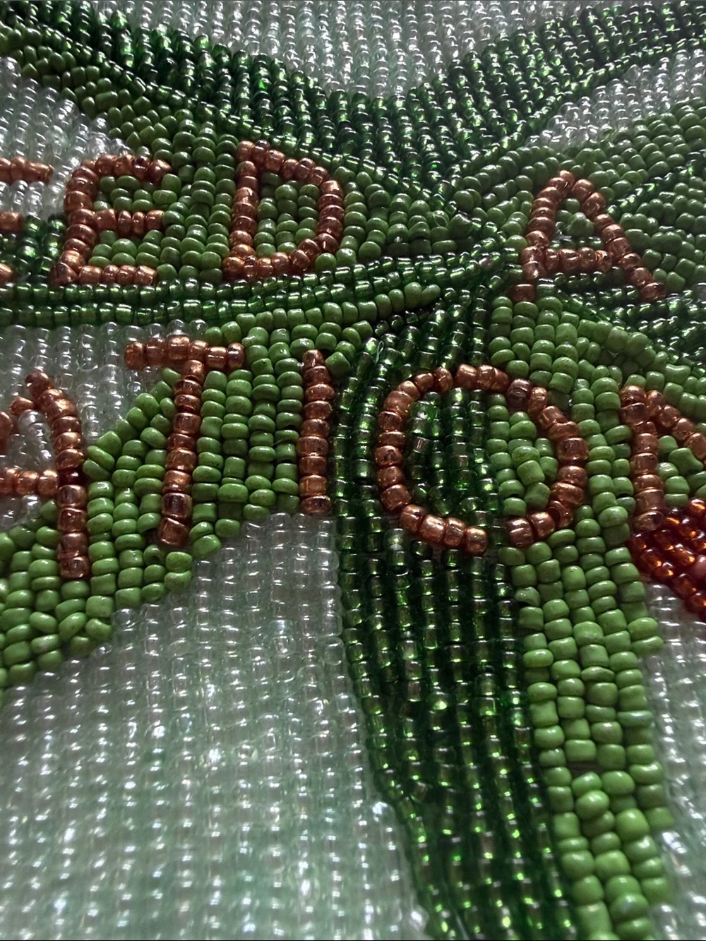 House of Harlow 1960 Mint Green Beaded 'I Need a Vacation' Wristlet